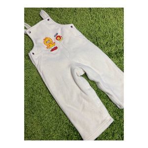 Vintage 90s Sesame Street Fleece Overalls Jumper Big Bird 12/18M